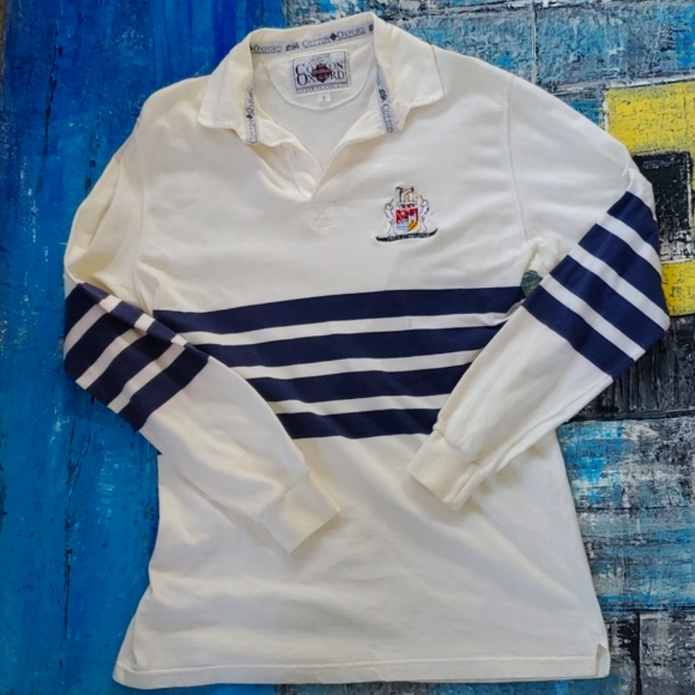 Cotton Oxford mens rugby shirt